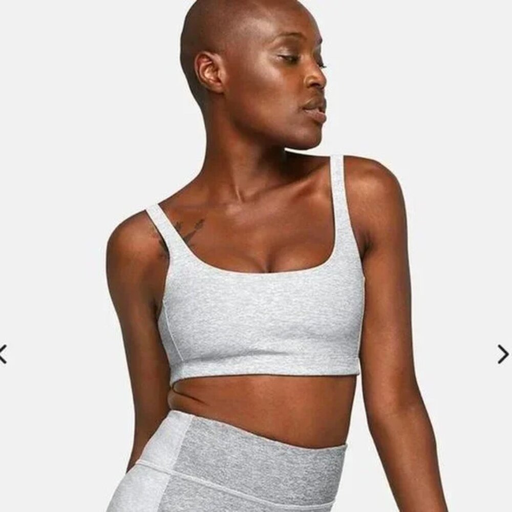 Outdoor Voices Gray Sports Bra Women's Size Small Soft Stretchy Athleisure